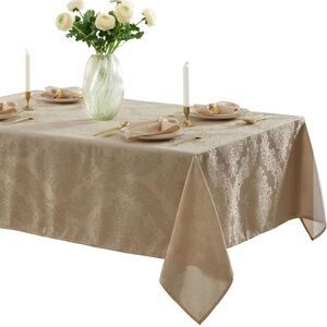 Elegant Tan Tablecloth for Dining